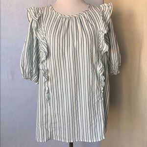 Striped Ruffle Blouse